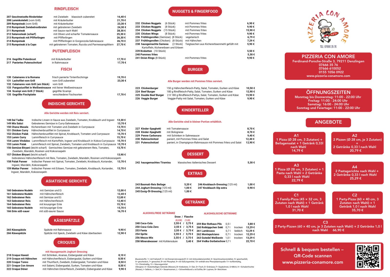 Flyer Con Amore (Rot) für Con Amore (Italienisch)