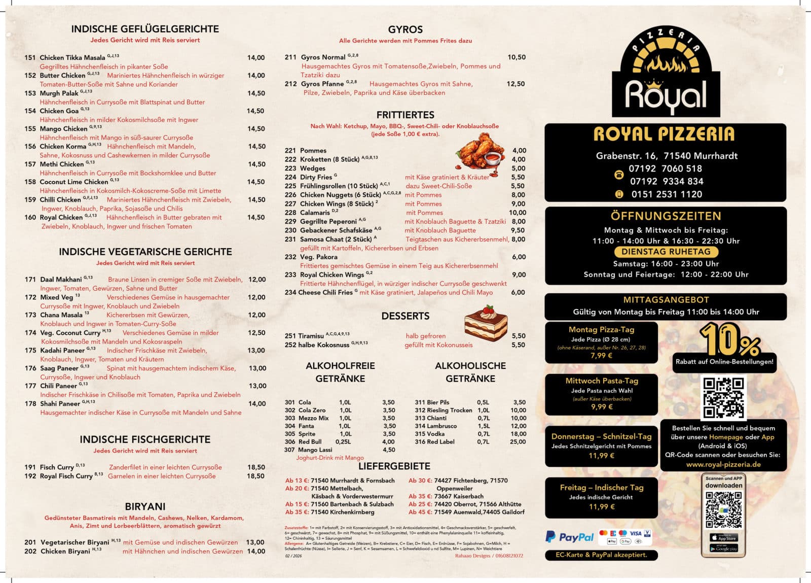 Flyer Royal Pizza